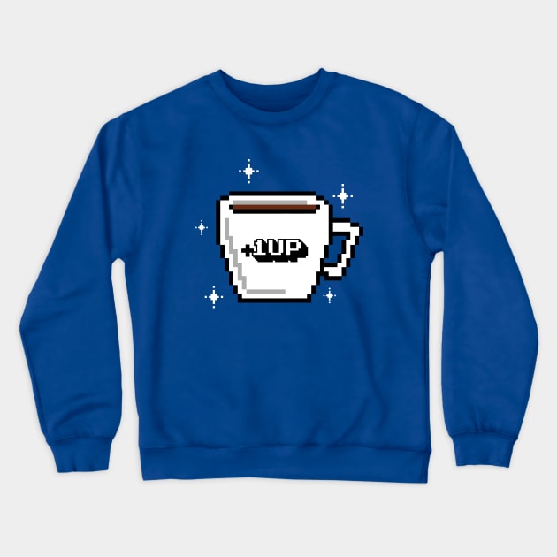 Pixel Coffee Crewneck Sweatshirt by Bruno Pires